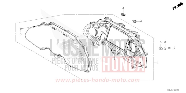 METER for Gold Wing HEAVY GRAY METALLIC-U (NH194B) from 2024